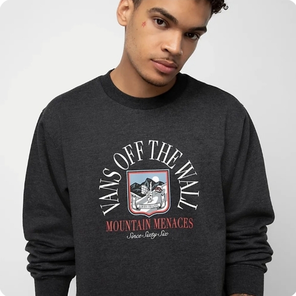 Vans Off The Wall Mountain Menaces Bored Patrol Crewneck Pullover Sweatshirt XL - Picture 3 of 16